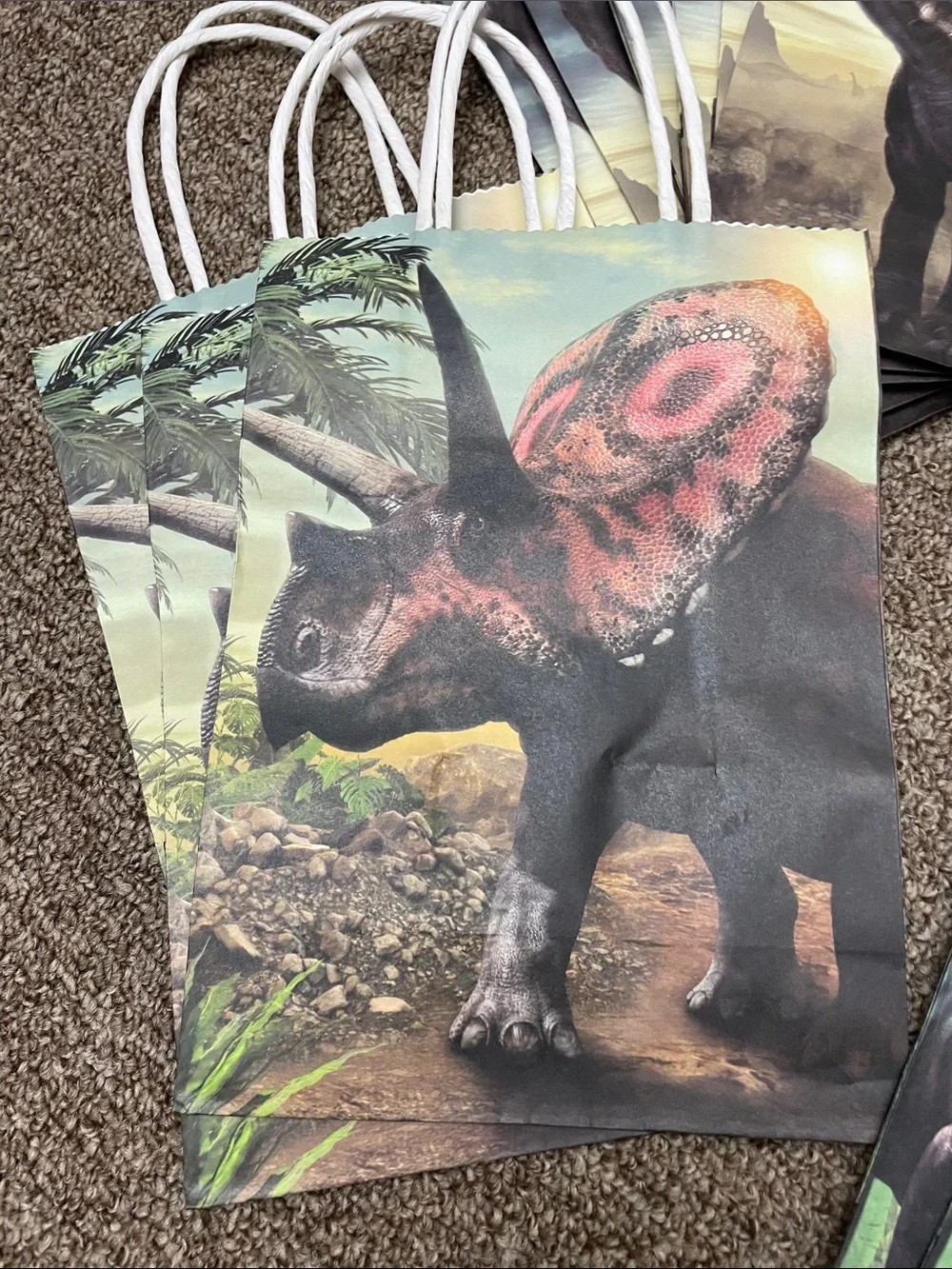 Dinosaur Party Favor Gift Bags - Multicolor